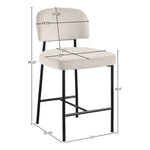 Zarelle Performance Fabric Upholstered Counter Stool in Cream