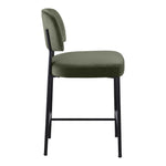 Zarelle Performance Fabric Upholstered Counter Stool in Green