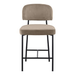 Zarelle Performance Fabric Upholstered Counter Stool in Taupe