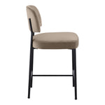 Zarelle Performance Fabric Upholstered Counter Stool in Taupe