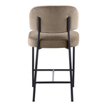 Zarelle Performance Fabric Upholstered Counter Stool in Taupe