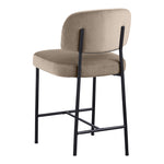 Zarelle Performance Fabric Upholstered Counter Stool in Taupe