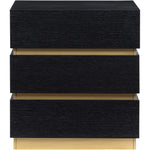 Zaylan Oak Veneer Nightstand in Black