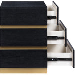 Zaylan Oak Veneer Nightstand in Black