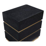 Zaylan Oak Veneer Nightstand in Black