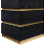 Zaylan Oak Veneer Nightstand in Black