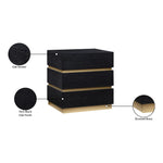 Zaylan Oak Veneer Nightstand in Black