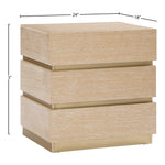 Zaylan Oak Veneer Nightstand in Natural