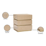 Zaylan Oak Veneer Nightstand in Natural