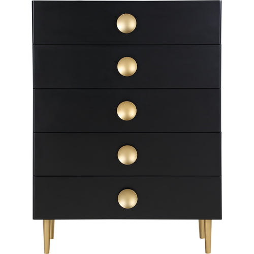 Zayne Wood Veneer Chest in Black