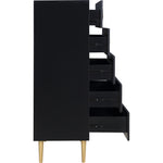 Zayne Wood Veneer Chest in Black