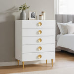 Zayne Wood Veneer Chest in White