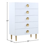 Zayne Wood Veneer Chest in White