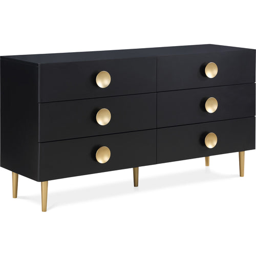 Zayne Wood Veneer Dresser in Black