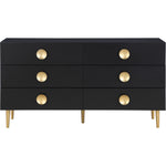Zayne Wood Veneer Dresser in Black