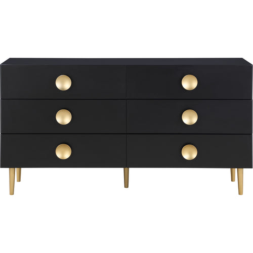 Zayne Wood Veneer Dresser in Black