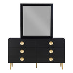 Zayne Wood Veneer Dresser in Black