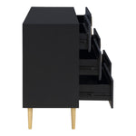 Zayne Wood Veneer Dresser in Black