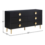 Zayne Wood Veneer Dresser in Black