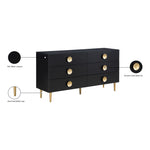 Zayne Wood Veneer Dresser in Black