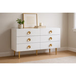Zayne Wood Veneer Dresser in White