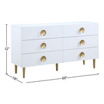 Zayne Wood Veneer Dresser in White