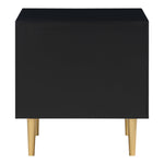 Zayne Wood Veneer Nightstand in Black