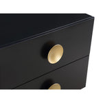 Zayne Wood Veneer Nightstand in Black