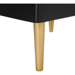 Zayne Wood Veneer Nightstand in Black