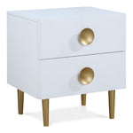 Zayne Wood Veneer Nightstand in White