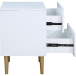 Zayne Wood Veneer Nightstand in White