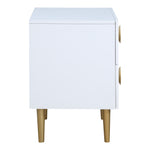 Zayne Wood Veneer Nightstand in White