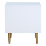 Zayne Wood Veneer Nightstand in White