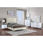 Zayne Wood Veneer Nightstand in White