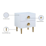Zayne Wood Veneer Nightstand in White