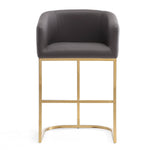 Louvre Metal Upholstered Barstool in Gray