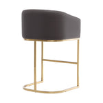 Louvre Metal Upholstered Barstool in Gray