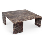Livorno Marble Coffee Table in Burgundy