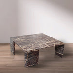 Livorno Marble Coffee Table in Burgundy