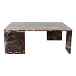 Livorno Marble Coffee Table in Burgundy