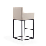 Ambassador Metal Upholstered Barstool in Cream