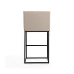 Ambassador Metal Upholstered Barstool in Cream