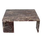 Livorno Marble Coffee Table in Burgundy