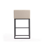 Embassy Metal Upholstered Barstool in Cream