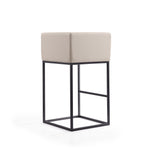 Embassy Metal Upholstered Barstool in Cream