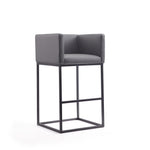 Embassy Metal Upholstered Barstool in Gray