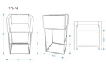 Embassy Metal Upholstered Barstool in Gray