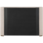 Aurin Linen Textured Fabric Upholstered Queen Bed in Beige
