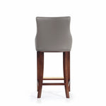 Shubert Wood Upholstered Barstool in Dark Taupe