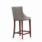Shubert Wood Upholstered Barstool in Dark Taupe